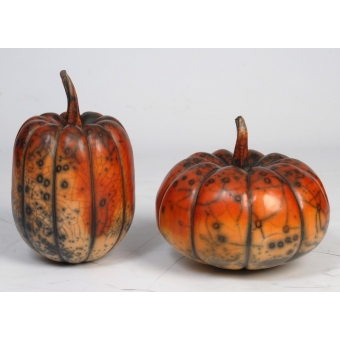 Pumpkin sculptures made using PRAF clay. Made by Maria Gelabert.